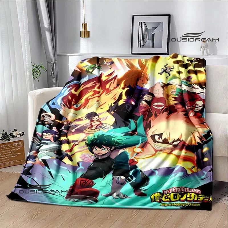 Decke mit Cartoon-Aufdruck „My Hero Academia“, warme Flanelldecken, weiche und bequeme Decke, Reisedecke für Zuhause, Geburtstagsgeschenk