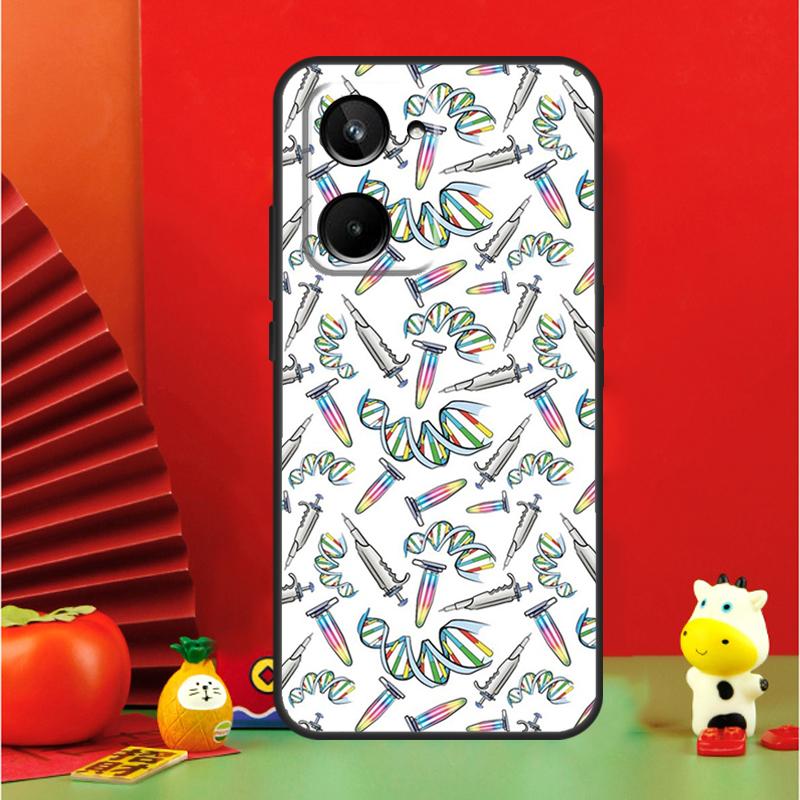 

Retro DNA Science Illustration For Realme 15 Pro GT7 GT6 10 11 12 13 14 Pro Plus C65 C67 C63 C61 C51 C53 C35 C75 C55 Case Realme C63 4G