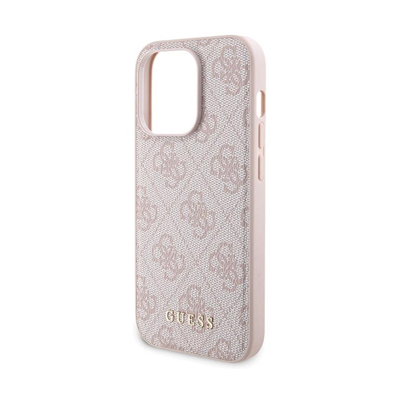 Guess Pack Bundle Magsafe 4G Metal Logo Dorado - Set de Funda + Power Bank 5000mAh Magsafe Iphone 14 Pro (Różowy)