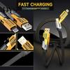 Four-in-one Charging Cable 100/150/200CM 4-In-1 USB Type-C 8Pin 65W 480Mbps Fast Cellphone Wear-resistant Tablet Nylon Braided Data Wire Cord