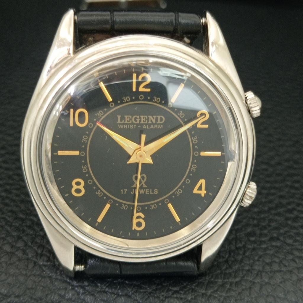 HAND-WINDING VINTAGE LEGEND SWISS MENS REFURBISHED ALARM WATCH a707502-1