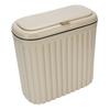 Slim Trash Can with Lid Bathroom Garbage Can with Pop Up Lid Waste Basket for Bathroom Kitchen Bedroom Office