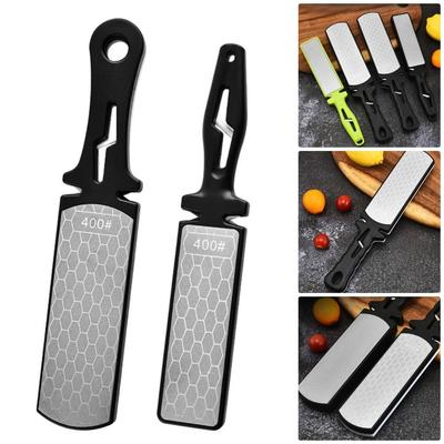 1Pcs Double Sided Kitchen Sharpener with NonSlip Handle 5 In 1 Diamond Sharpening Stone Multifunctional Coarse Fine Grits
