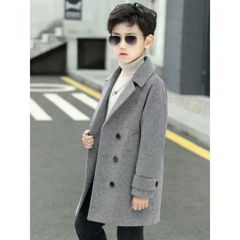 Boys' Thick Wool Coat, Autumn/Winter Children's Padded Coat