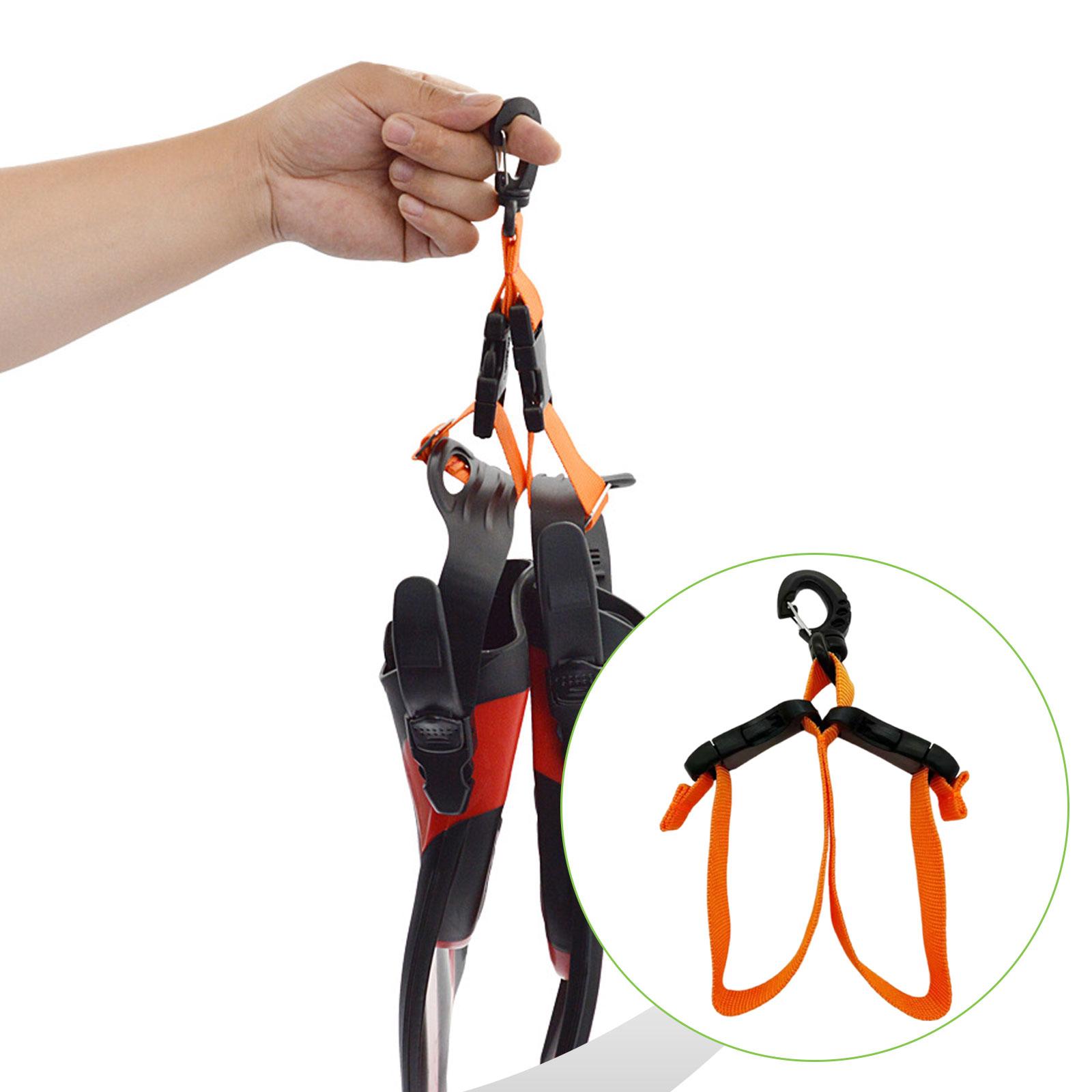 Compact Scuba Diving Fin Strap Quick Release Buckle Organizer Nylon Plastic Fins Carrier for Adult Swimming оранжевый