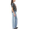 Ganni Ss23 Rainbow Pattern Printed Straight Casual Short Sleeve T-Shirt Women Tops Volcanic-Grey T3555490