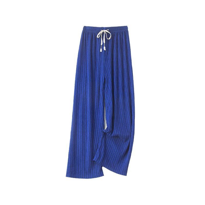 Wide Leg Pants Summer Women's Pants High Waist Drape Pleated Loose Casual
