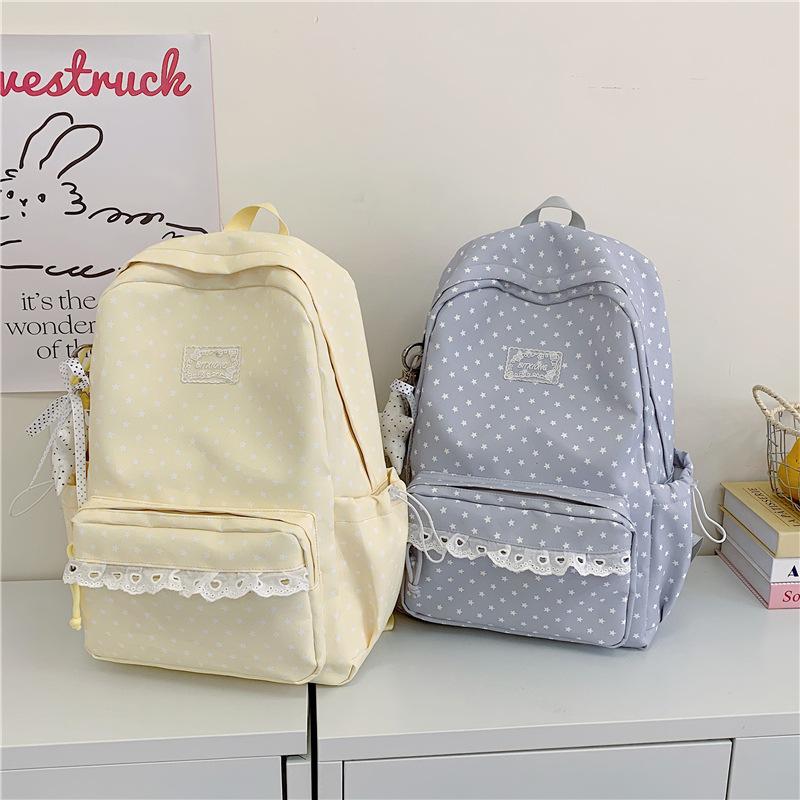 Zaino Coreano Ins Stile College Pois Alto Valore Zaino Scolastico di Nicchia per Studenti Carino Spalle Nuovo Zaino per Studenti delle Scuole Medie