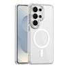 Transparent Magnetic Case For Samsung Galaxy S26 Ultra S25 FE S24 Plus S23 For MagSafe Wireless Charging Metal keys Cover Funda