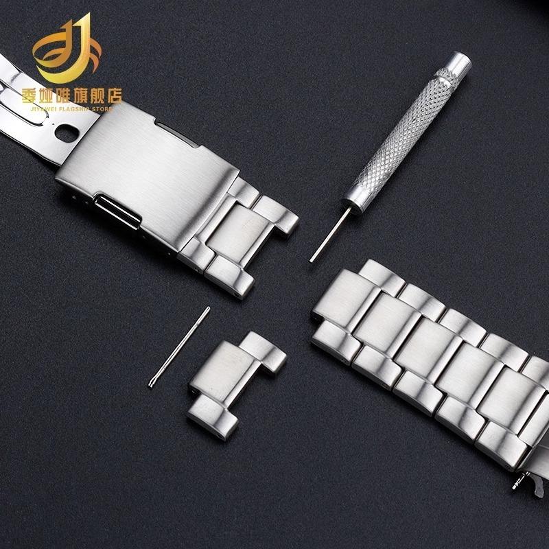 22mm Curved End Bracelet for Longines Pioneer Series L3.812 L3.802 Arc Mouth Stainless Steel Strap L3.812 L3.820 Men Watch Chain