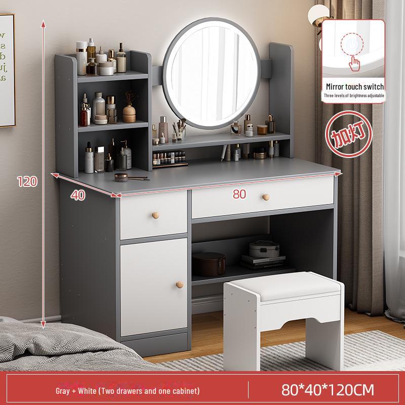 Modern Large Capacity Makeup Vanity with Storage for Bedroom
