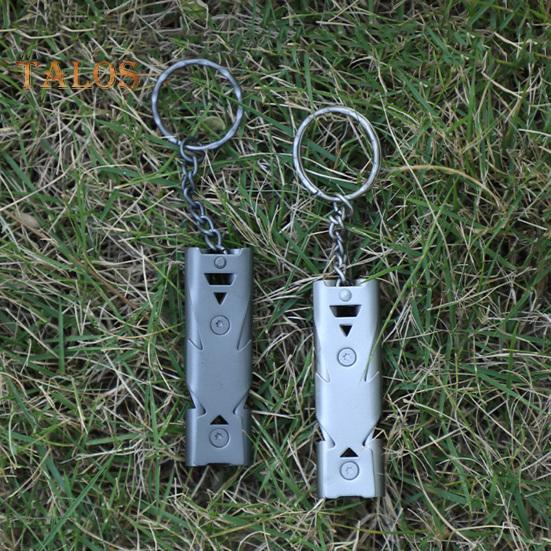 Double Tube Survival Whistle 150dB High Decibel Heavy Duty Stainless Steel Portable Travel Mini Camping Hunting Hiking Outdoor Emergency Whistle