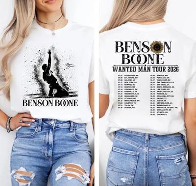 Benson Bo.one Wanted Man Tour 2026 Shirt, Vintage Retro Konzert-T-Shirt Unisex Fan G