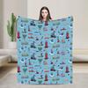 Jaws Shark Wool Blankets 80s Movie Awesome Throw Blanket for Sofa Bedding Lounge 150*125cm Bedspreads