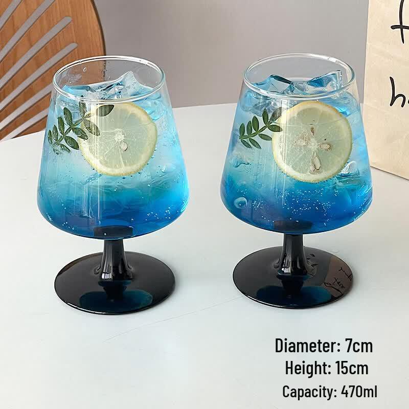 Elegant Ins Style Low-Foot Glass Cup