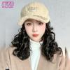 WTB Synthetic Hat Short Curly Hair Wig Integrated Women's Fashion Age-reducing Autumn and Winter Warm Baseball Hat Wig
