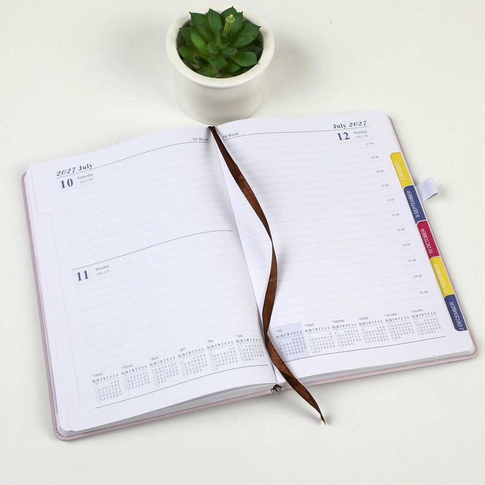 Planner Reminder 2027 Agenda Book A5 Daily Planner Book Portable Calendar Book Students