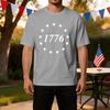 Men's Casual Short Sleeve T-Shirt 1776 Print Lightweight Breathable Fabric Comfortable Fit Summer Wear