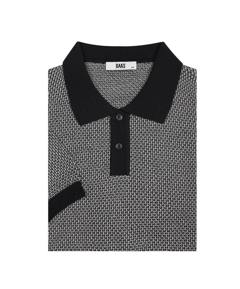 Dagseusyeocheu Paper Blend Collared Knit Black_Dls1Swts104K1