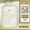 L-Shaped Transparent Mesh Zippered Book Bag, Large Opening Student Exam Carry Case