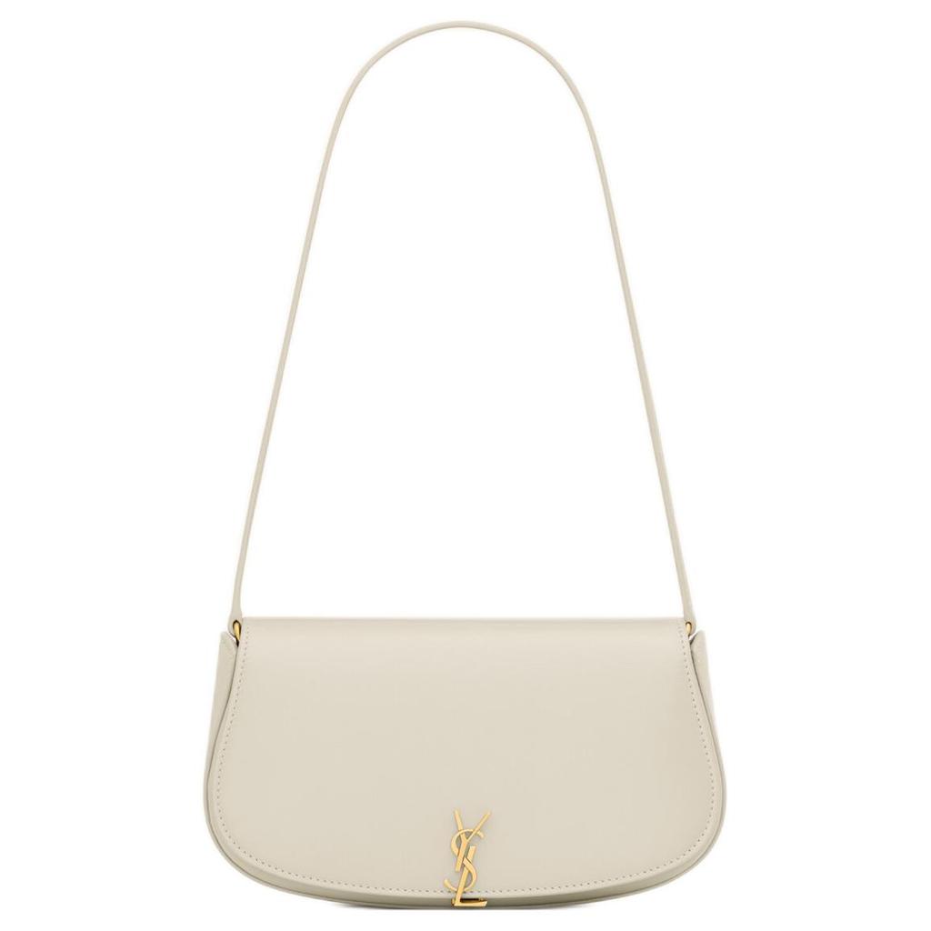 Saint Laurent Ysl Voltaire Metal Logo Mini Handbag Women Handbags White 779642-0SX0W-9207