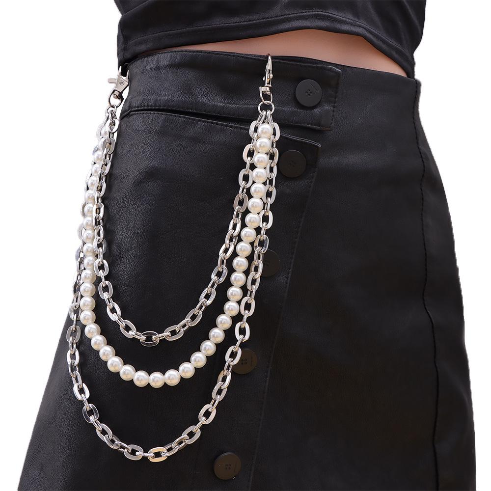 Trendy Unisex Punk Hip-Hop Jeans Waist Chain - Versatile Metal Pants Accessory