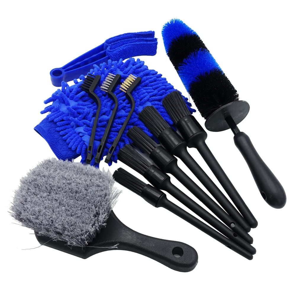 

набор щеток для мойки автомобиля для сидений из микрофибры для детализации вентиляционных отверстий 12 предметов для интерьера, колес, глушителя, щелей, щетка,