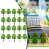 20pcs Model Trees 1:100 Train Railroad Diorama Wargame Park Landscape Scenery