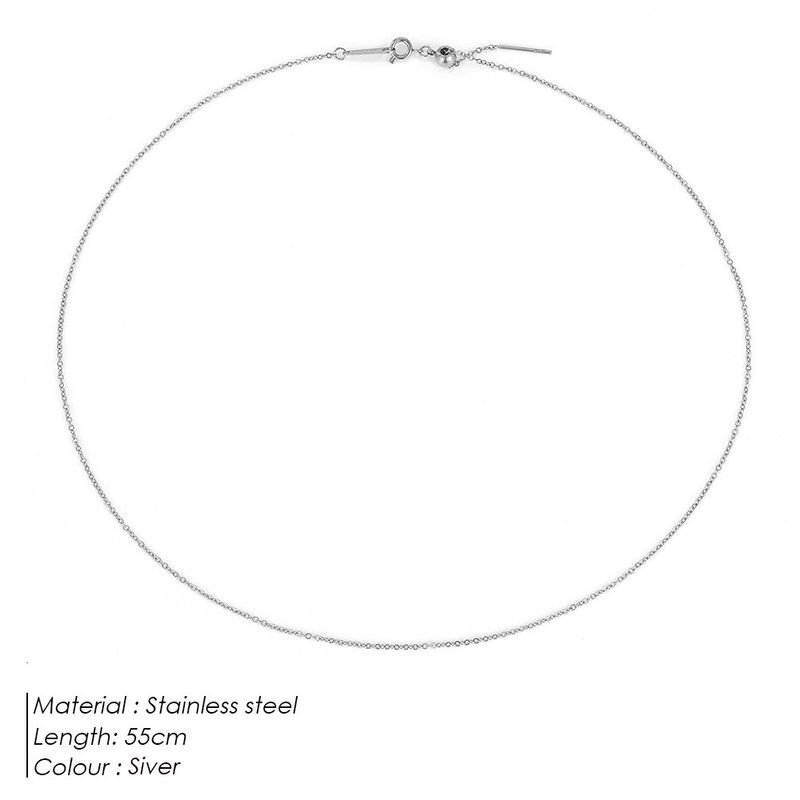 Emanco Jewelry DIY Accessories Non-Fading Perforated Accessories European and American Titanium Steel Birthday Necklace with Diamonds Handmade Pendant