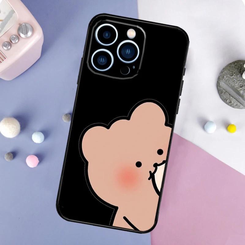 Apple Iphone15 Pro Mobile Phone Case Cute Tiger Couple Mobile Phone Case Hair Painted Anti-Drop Huawei Three