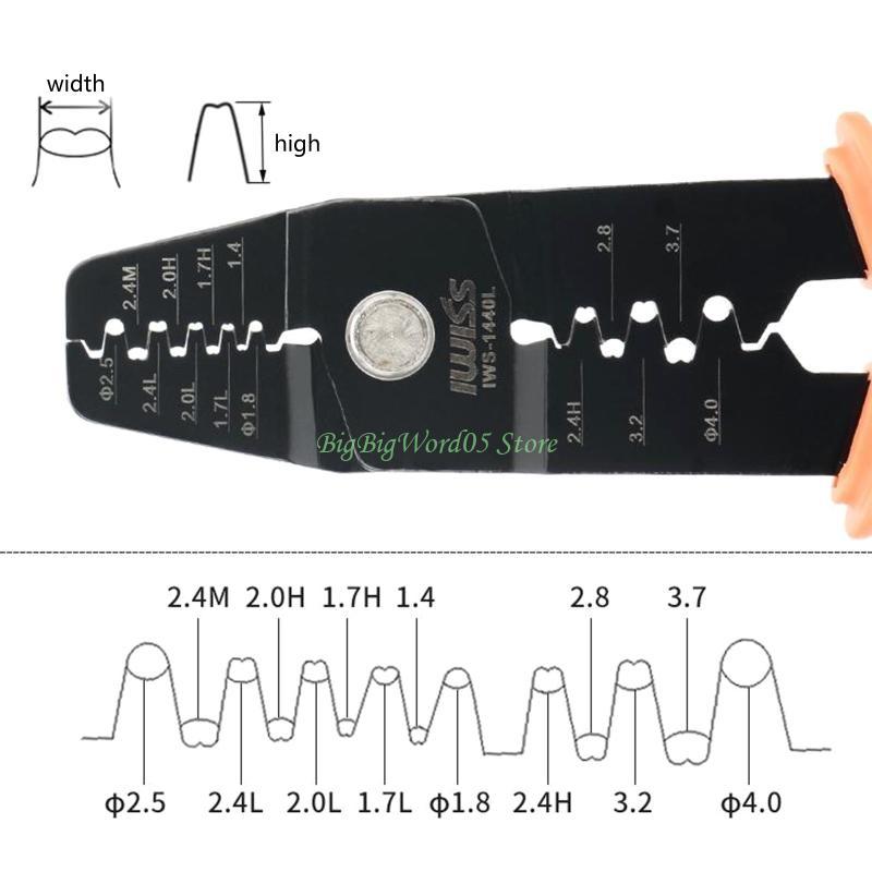 24TE Multi-Function Crimping Pliers Capacity 0.05-2mm² Male & Female Du-pont Pin