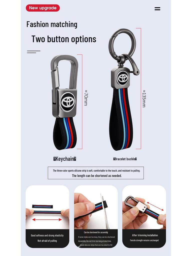 Compatible Key Case for Toyota: 6th Gen Camry, Reiz, Land Cruiser, Prado, Highlander