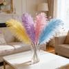Yousheng Colorful Faux Pampas Grass Fluffy Artificial Bulrush Fake Tall Reed Stems Vase Filler for Living Room Wedding Boho Floral