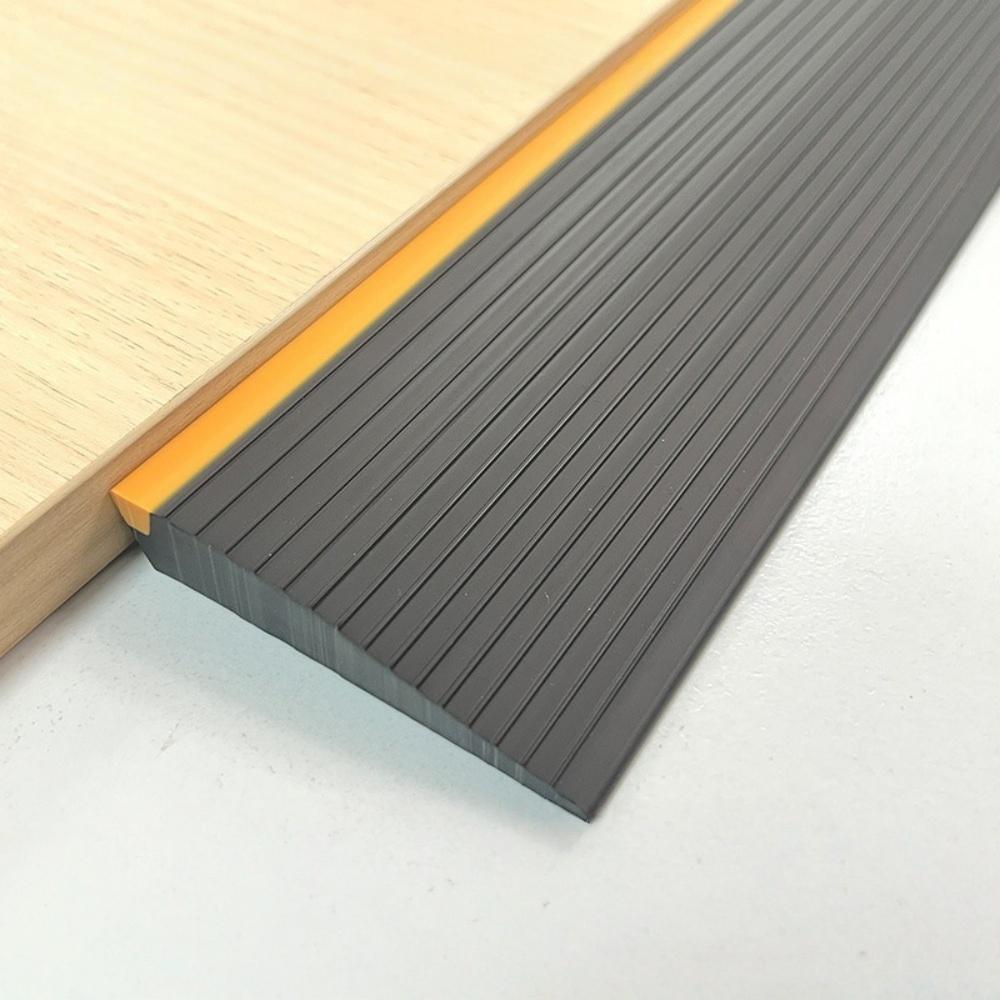 1pc 0.9mX7.5cm Strip Step Ramp Climbing Mat Ramp Mat Soft Multi Purpose Door Threshold Self Adhesive Durable PVC Slip Strip