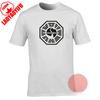 Dharma Initiative Swan Logo T-shirt Lost Tv Series Retro Coolness Summer Breathable Camisetas Nostalgia Retro Street Fashion Top