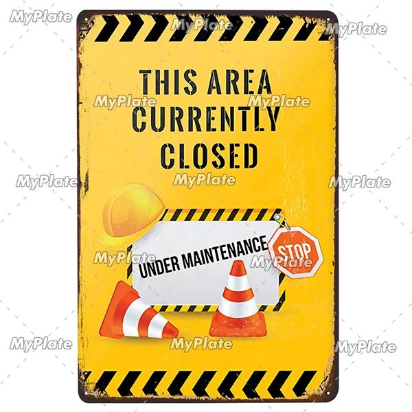 ATTENTION Sign Vintage Metal Sign Tin Sign Vintage  Decoration Plaque Home Wall Decor Bar Sign Home Decor Poster Custom