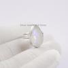 Teardrop Natural Moonstone Ring, 925 Sterling Silver Handmade Ring, Blue Fire Moonstone, Birthday Ring