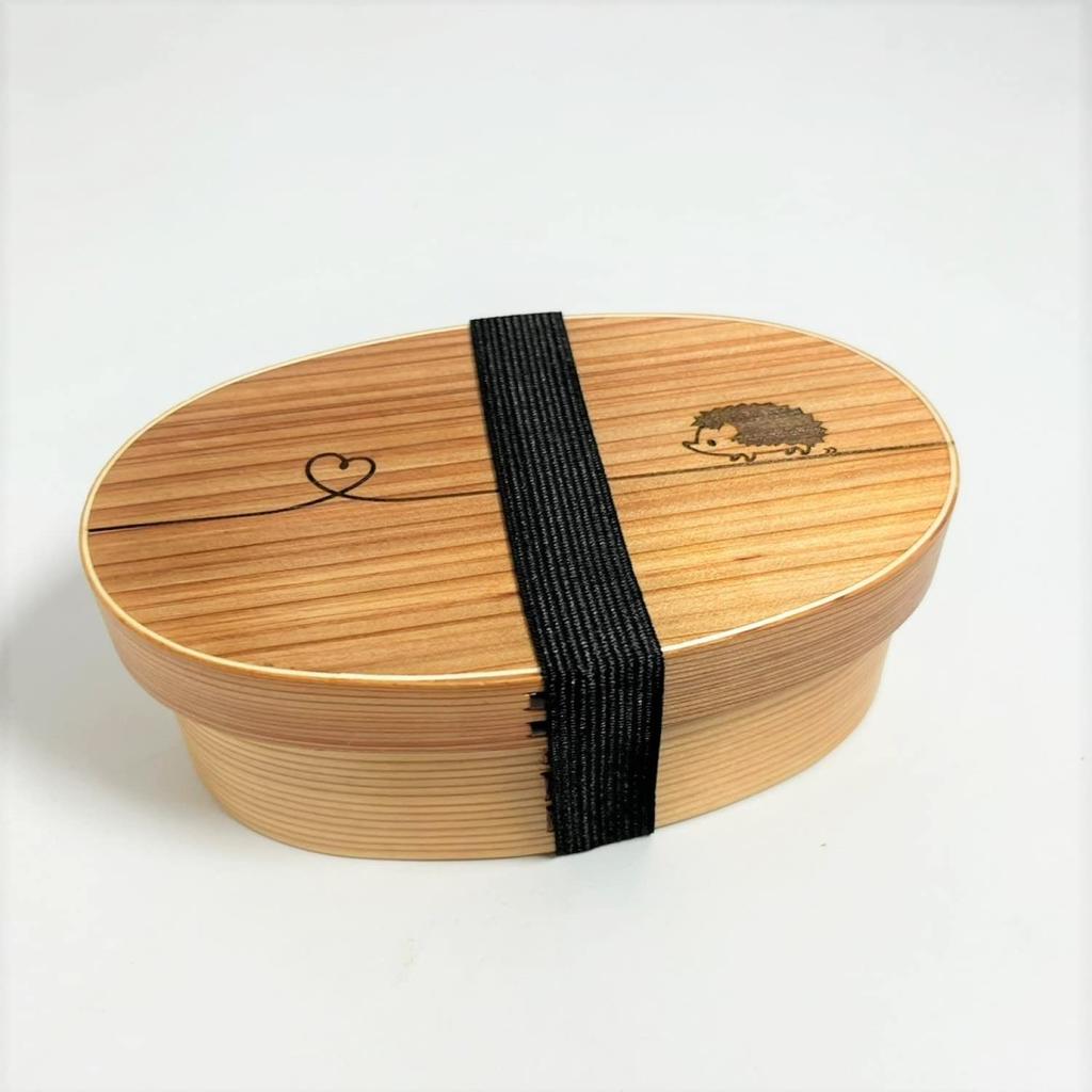 Kanoryu Design Knotted Hedgehog Magewappa Lunch X 10 X 6 - - Box, Small, Approx. 16.5 Cm, S21-31-6s