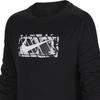 Nike Dri-FIT Multi Logo Print Crew Neck Long Sleeve T-Shirt Kids tops Black FD3927-010