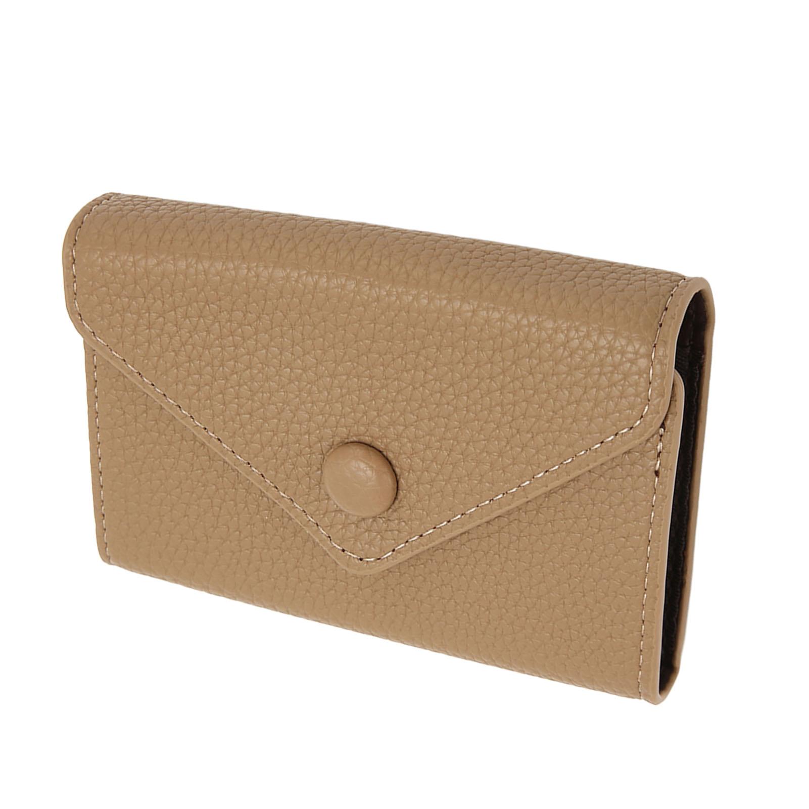 

Women Card Case Soft PU Leather Card Wallet RFID Credit Card Holder Small Portable Card Case for Ladies Khaki хакі