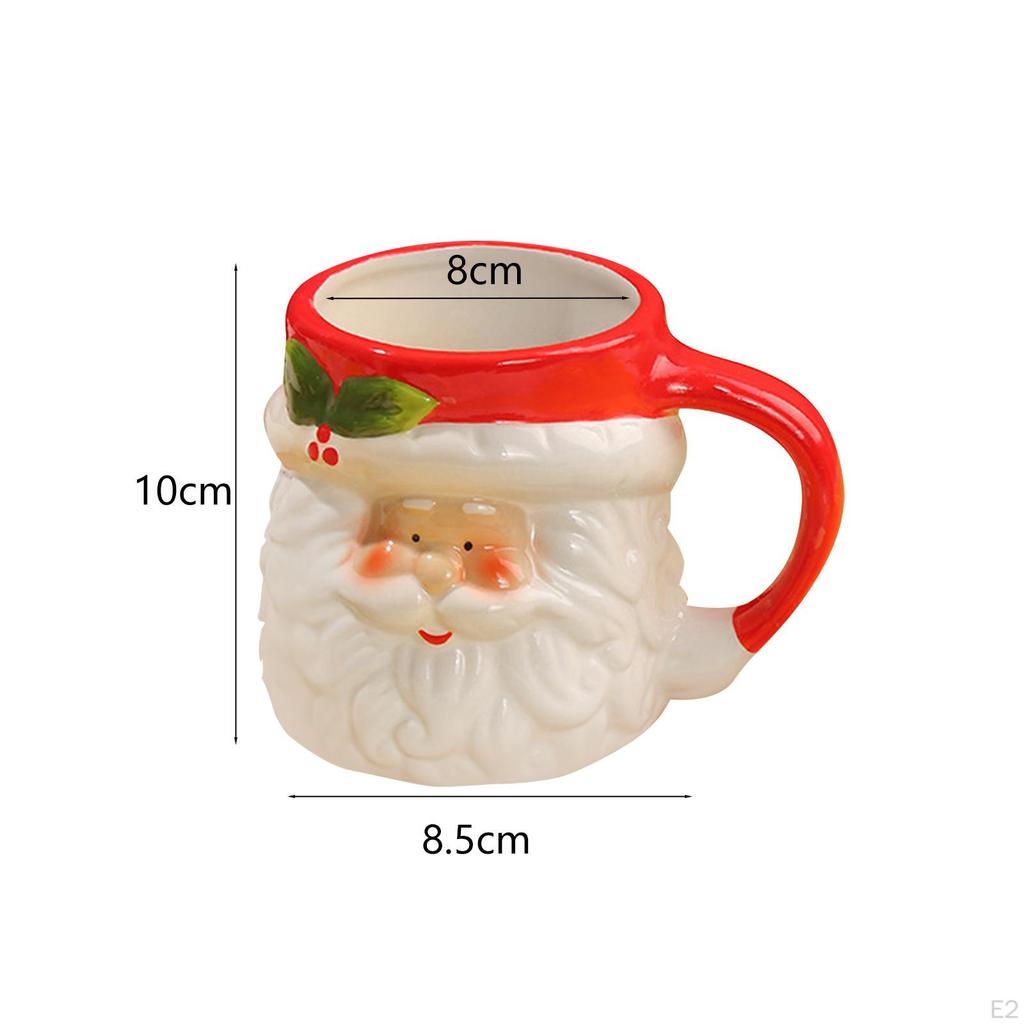 Cartoon Ceramic Mug Christmas Coffee Mugs Enamel Chocolate for Gifts Stocking Stuffer