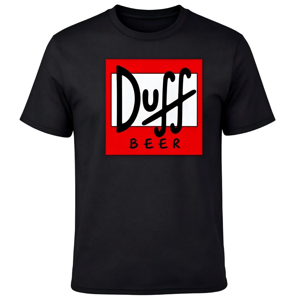 Retro Red Square Beer Label Graphic man's T-Shirt