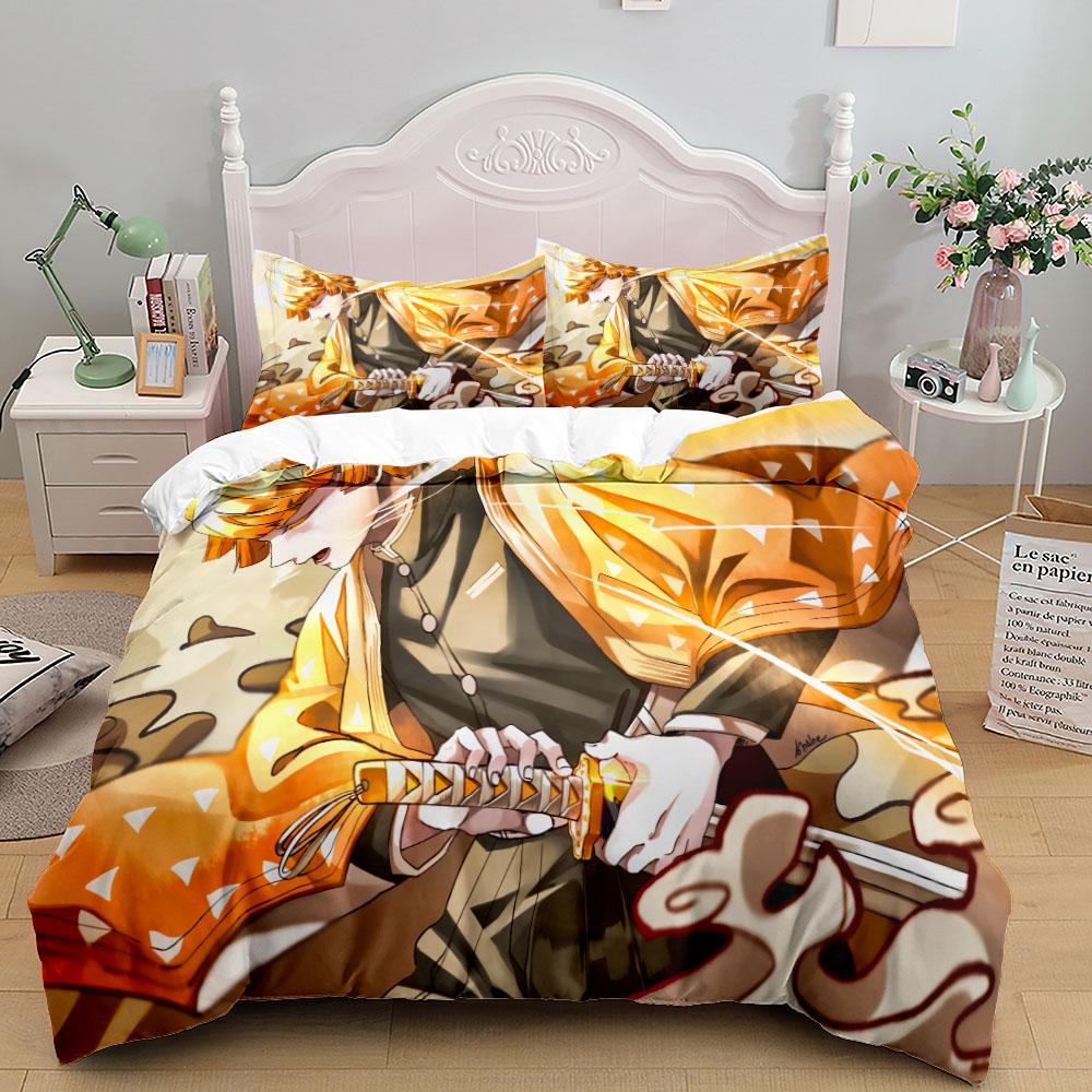 Inosuke Boys Duvet Cover Set EU Single Double King US Twin Full Queen Size slayer Bedclothes