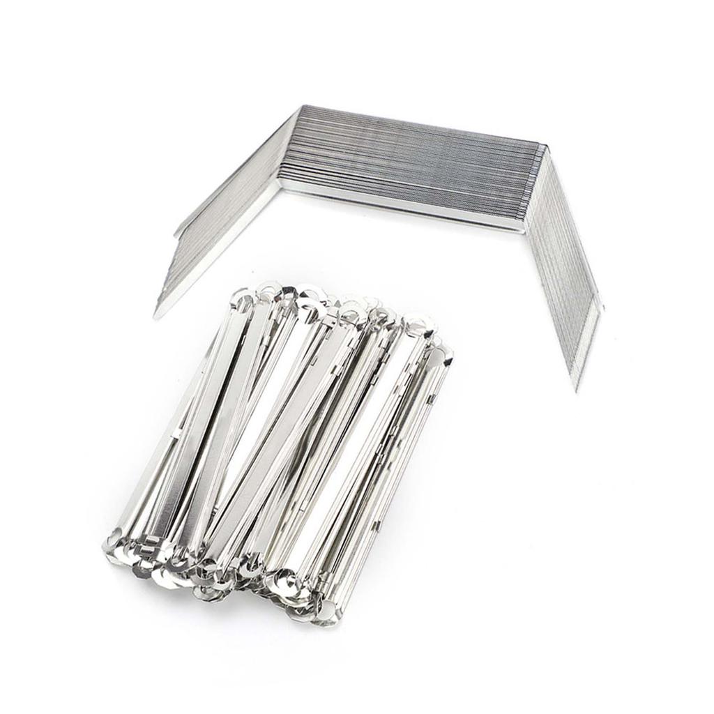 50pcs File Fasteners 2-Hole Iron Clip Paper Prong Fastener Binding Clamp 80mm Hole Pitch for