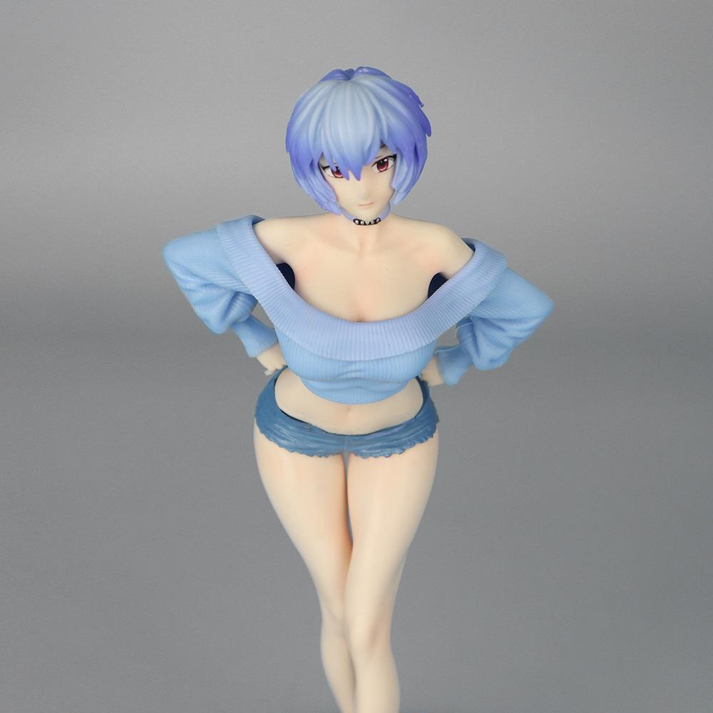 Rei Ayanami Short-haired Schoolgirl Figure: Two-dimensional Standing Pose Desktop Ornament.