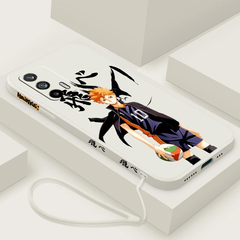 Haikyuu Animation For OPPO Reno 9 8 7 6 5 4 Z SE Pro Plus Lite Lite Liquid Left Rope Silicone Soft Phone Case