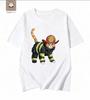 Simple Cartoon Firefighter Printed Tshirt Pays Tribute To The Daily Commuting Short Sleeved Reverse Traveler