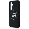 Case Karl Lagerfeld Silicone Double Heads And Circle Magsafe For Samsung Galaxy S25 Black