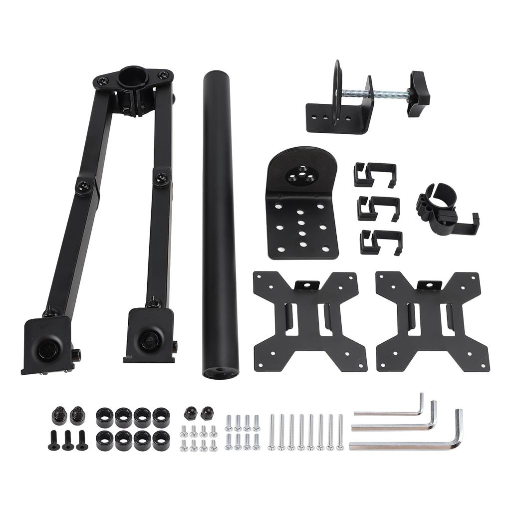 Dual Monitor Arm 9kg Load VESA Adjustable Angle and Cable Management (for Teleworking/Gaming) - 17-27 Inch, Capacity, Standard, Height,