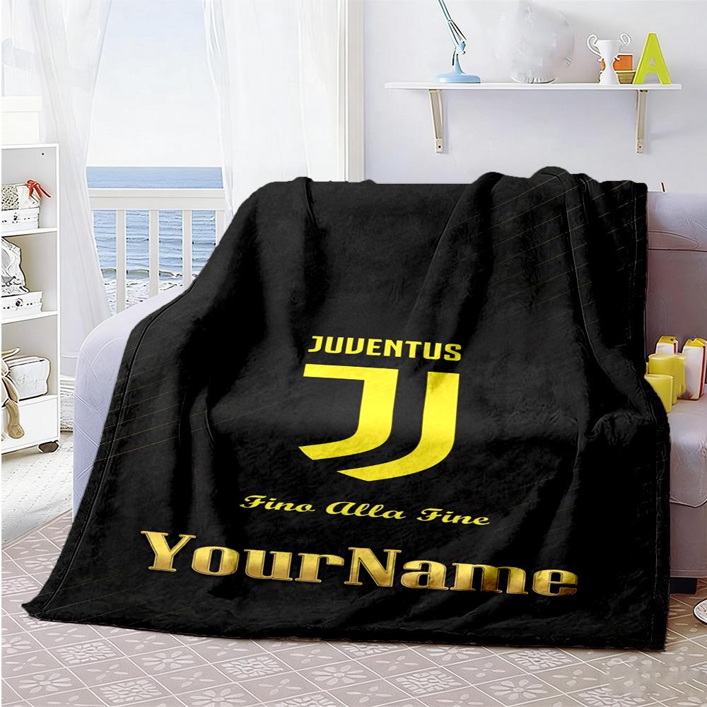 Juventus Personalized Text Blanket Lightweight Personalized Blanket Durable Comfort Throw For Home Decor Livingroom Seaside Bed Four Seasons Universal
